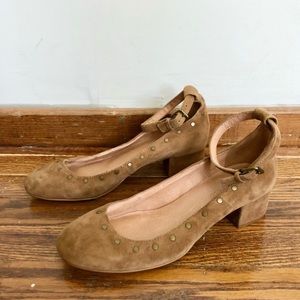 Madewell studded Inez low ankle strap heels